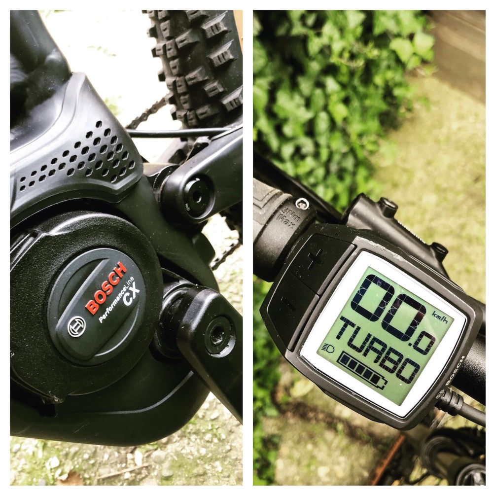 E-MTB electric mountain bike close-up